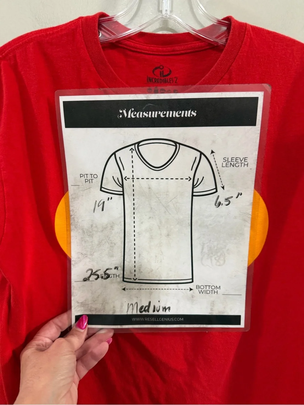 Disney Pixar The Incredibles 2 Logo Red Logo Tee - Picture 5 of 5